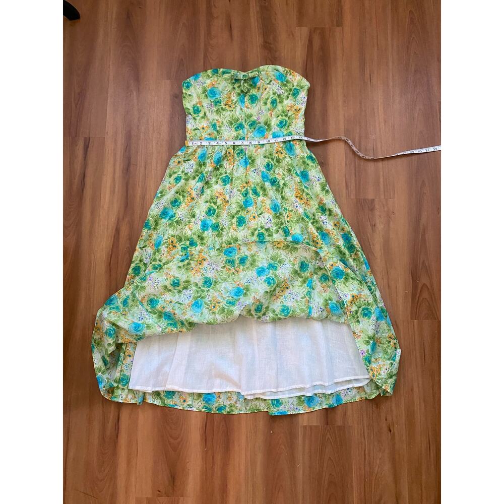 Chadwick’s Size 10 Strapless Multi color green  Dress Summer Lining Comfortable - Picture 7 of 12